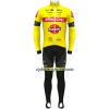 Cykeltøj Langærmet + Bib Cykelbukser 2022 Bingoal Pauwels Sauces WB Rød Neon Gul